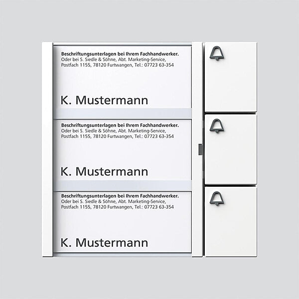 Siedle Tasten-Modul weiss TM 612-3 W